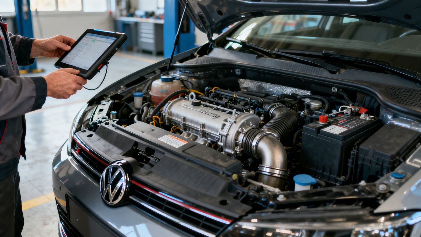 VW 1.5 TSI Motorraum bei Kaltstart