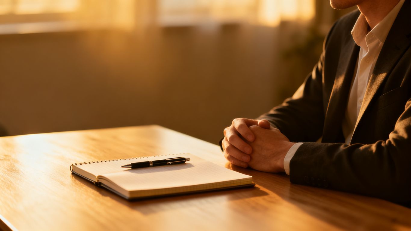 Person focused at a desk, ready to study.