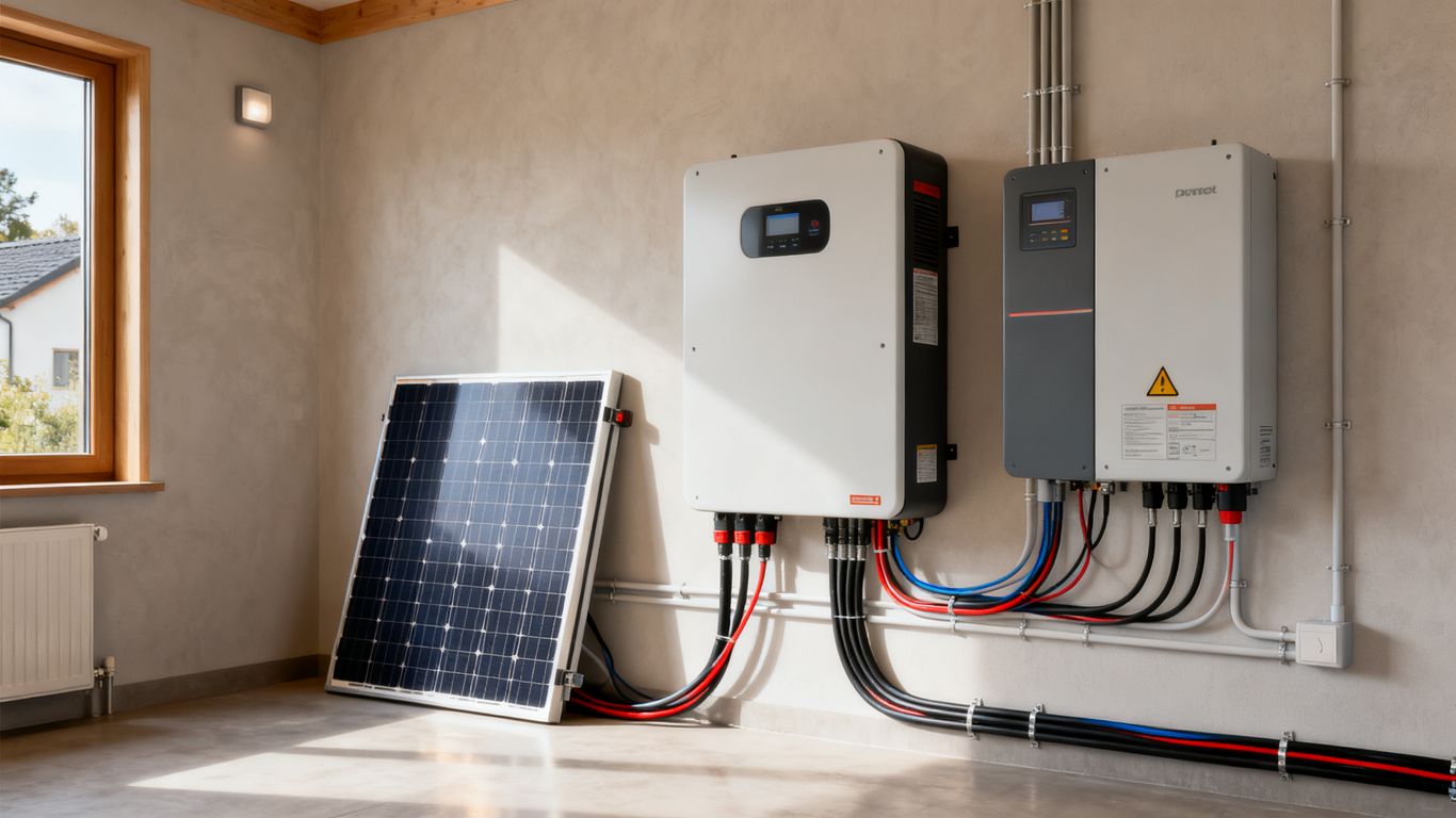 Batterie domestique couplée à des panneaux solaires