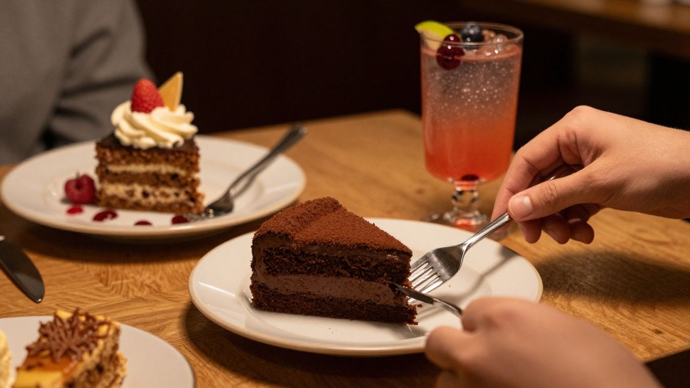 Dessert and mocktail pairing for a relaxing evening.