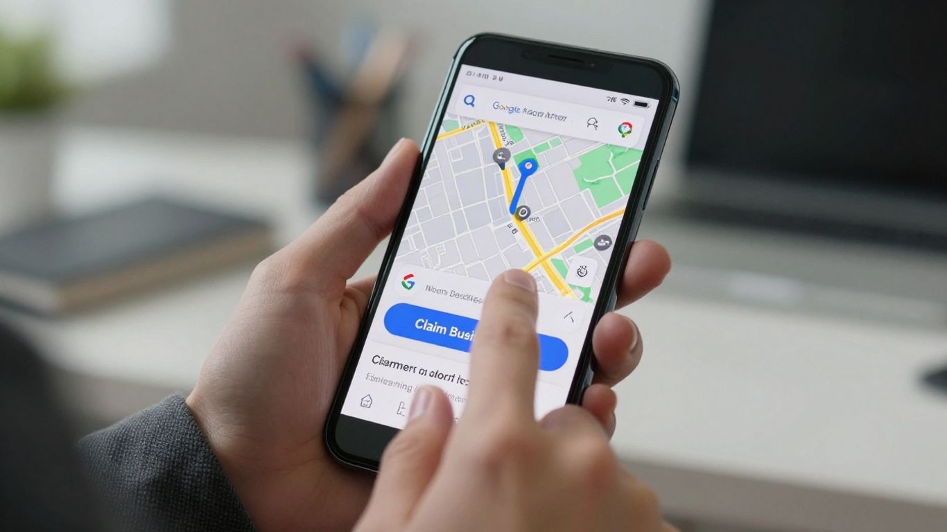 Claiming a business on Google Maps.