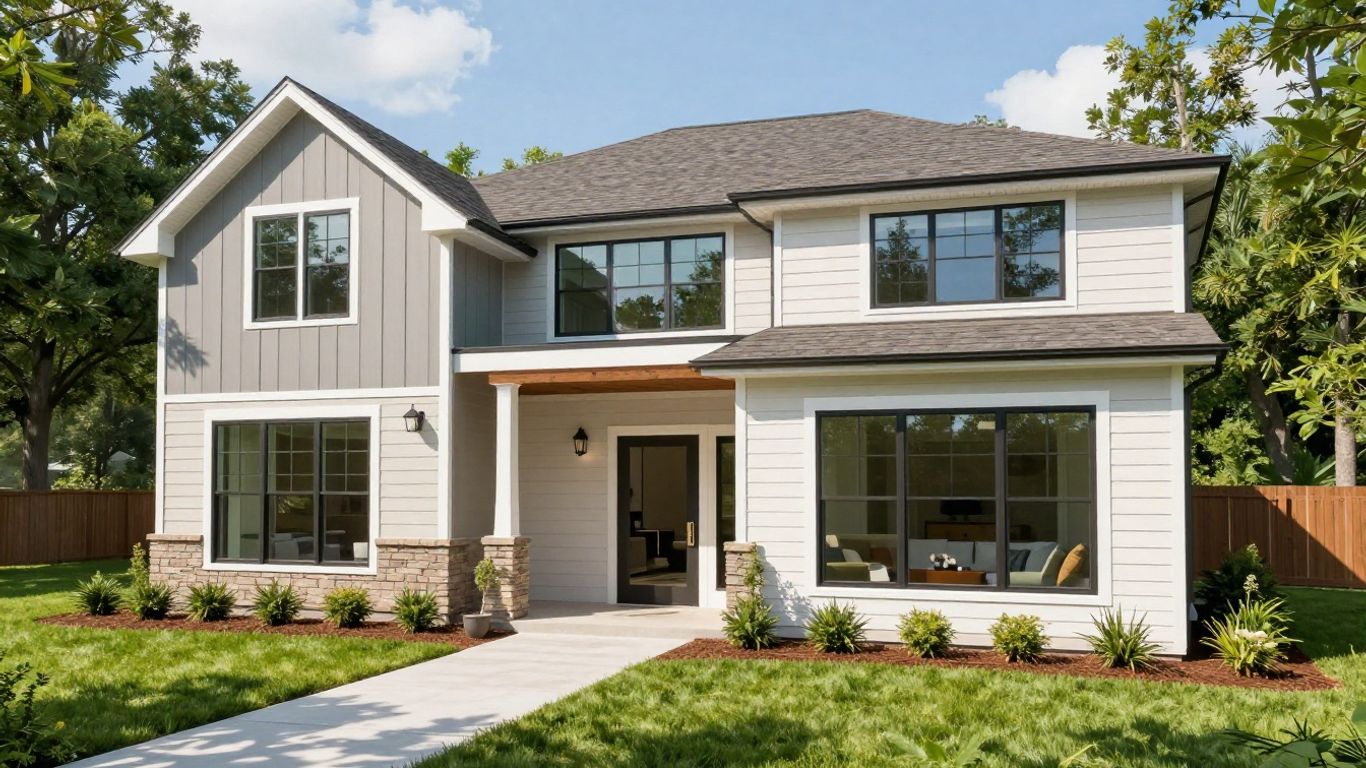 Dacula Georgia home addition exterior with large windows