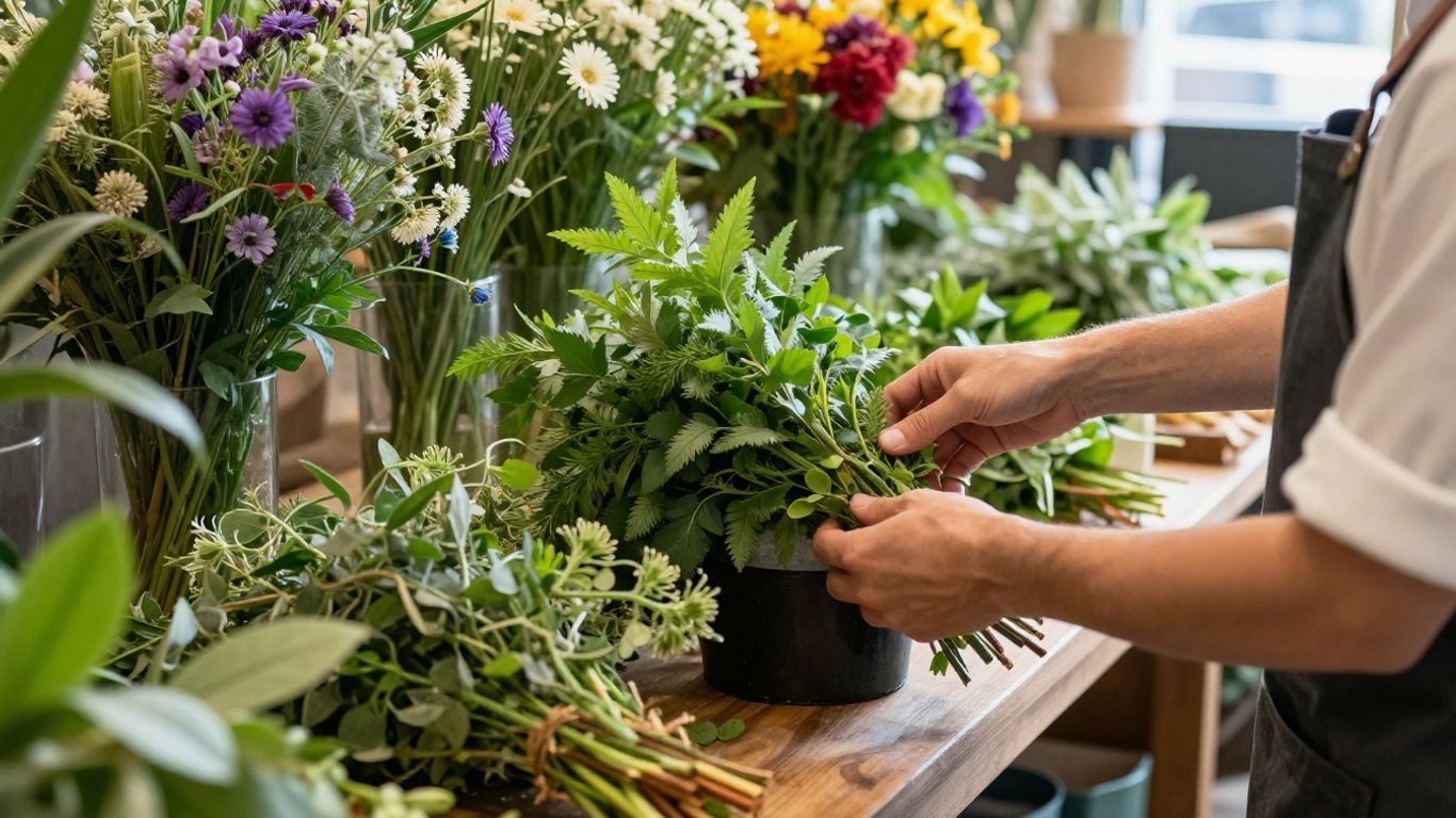 Freshly picked blooms