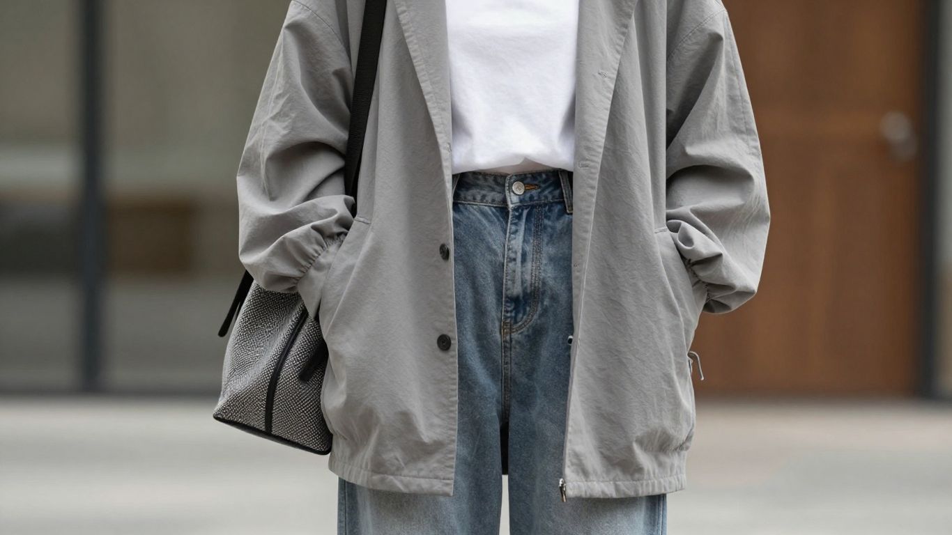 Person wearing trendy baggy 1state clothing.