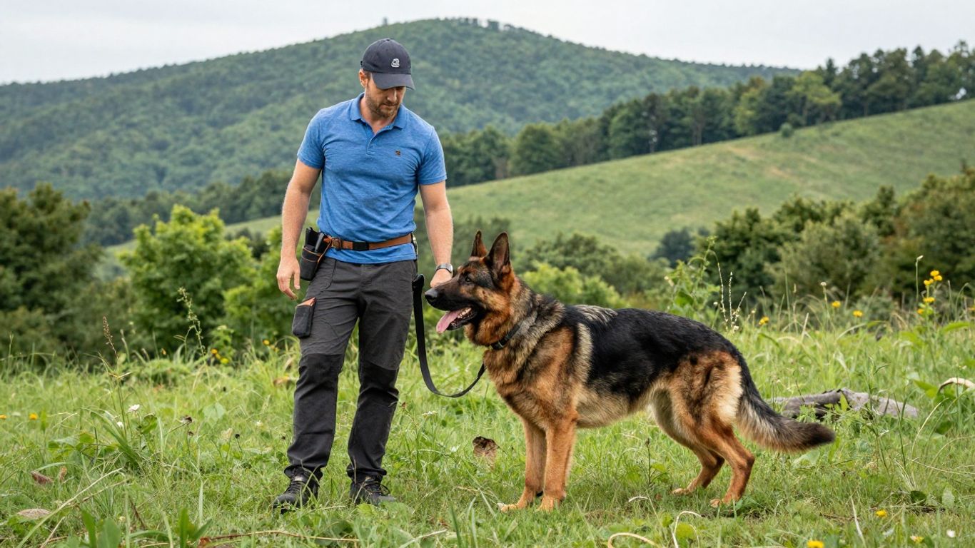 Professional dog training session in Red Bank, TN.