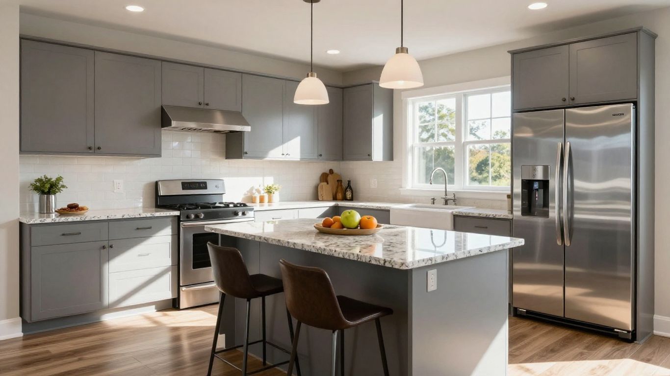 Modern kitchen renovation in Berkeley Lake, Georgia.