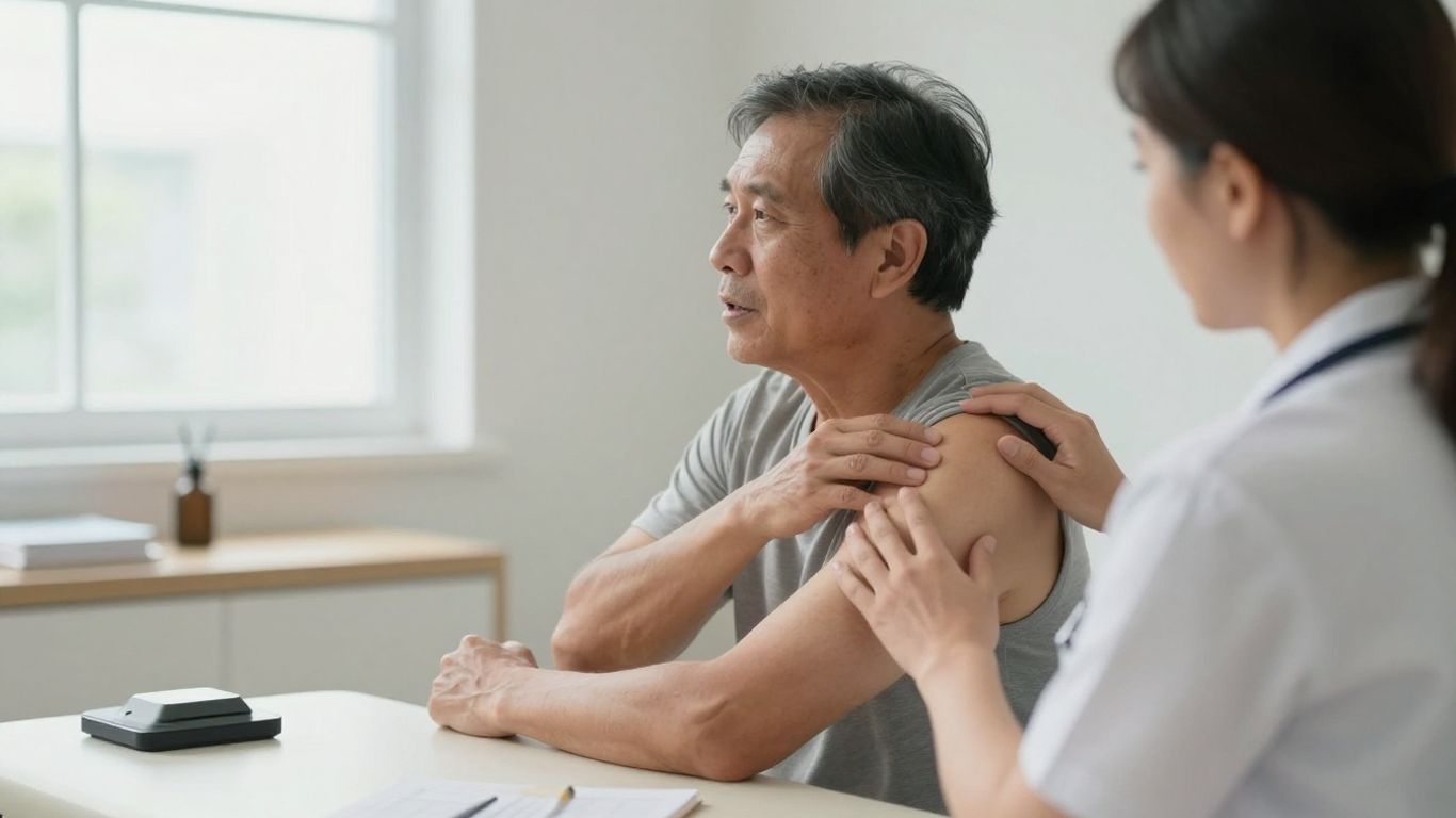 Person discussing movement concerns with a clinician