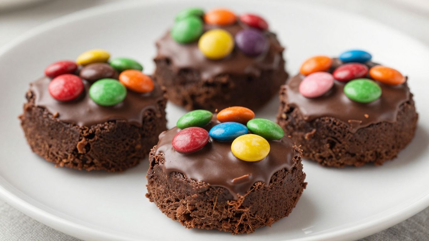 Gluten free cosmic brownies with colorful candy pieces