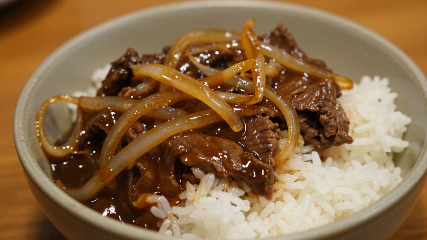 Mongolian beef with scallions and rice