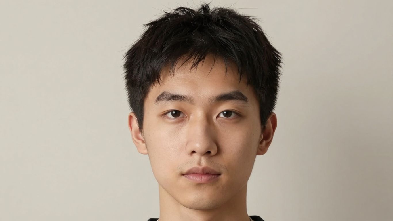 Man with oval face and soft mullet haircut.
