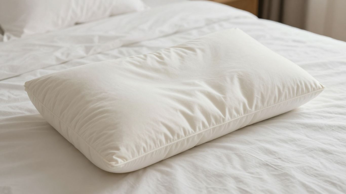 Pillow for back sleepers on a bed.