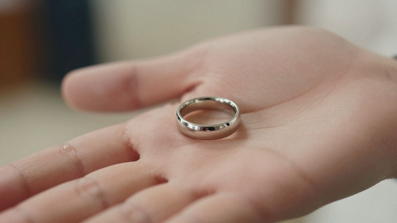 Anillos de boda en mano, símbolo de unión.