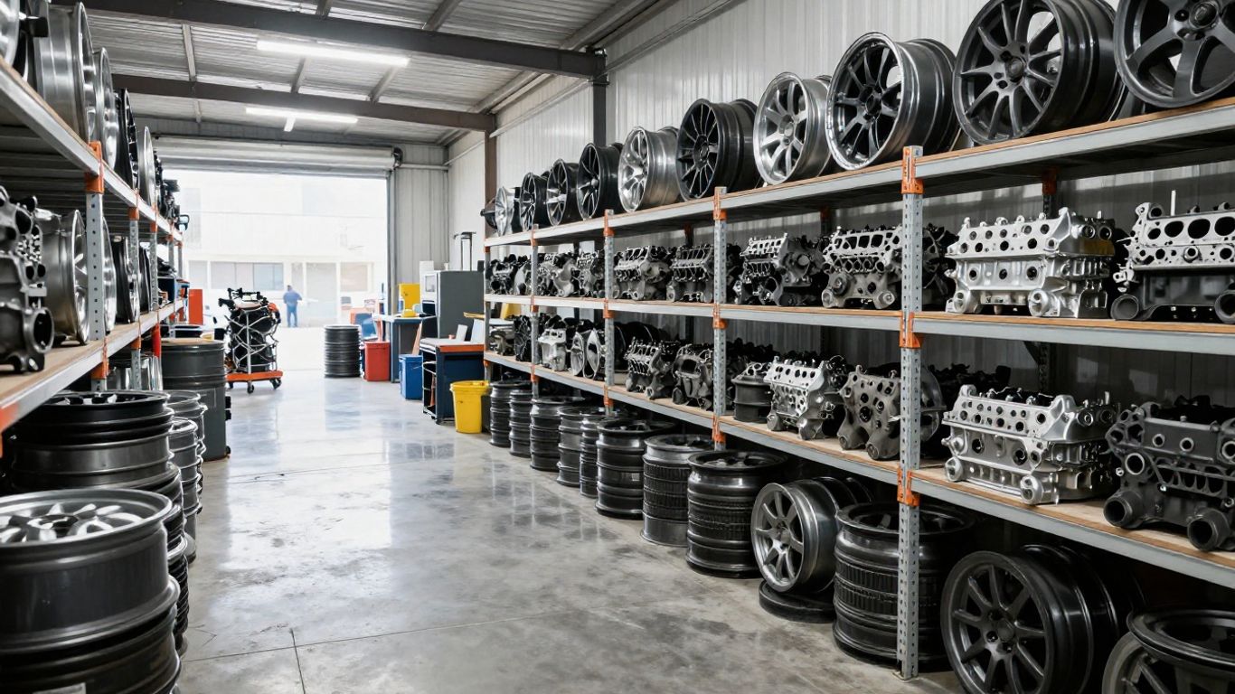A clean facility for vehicle parts