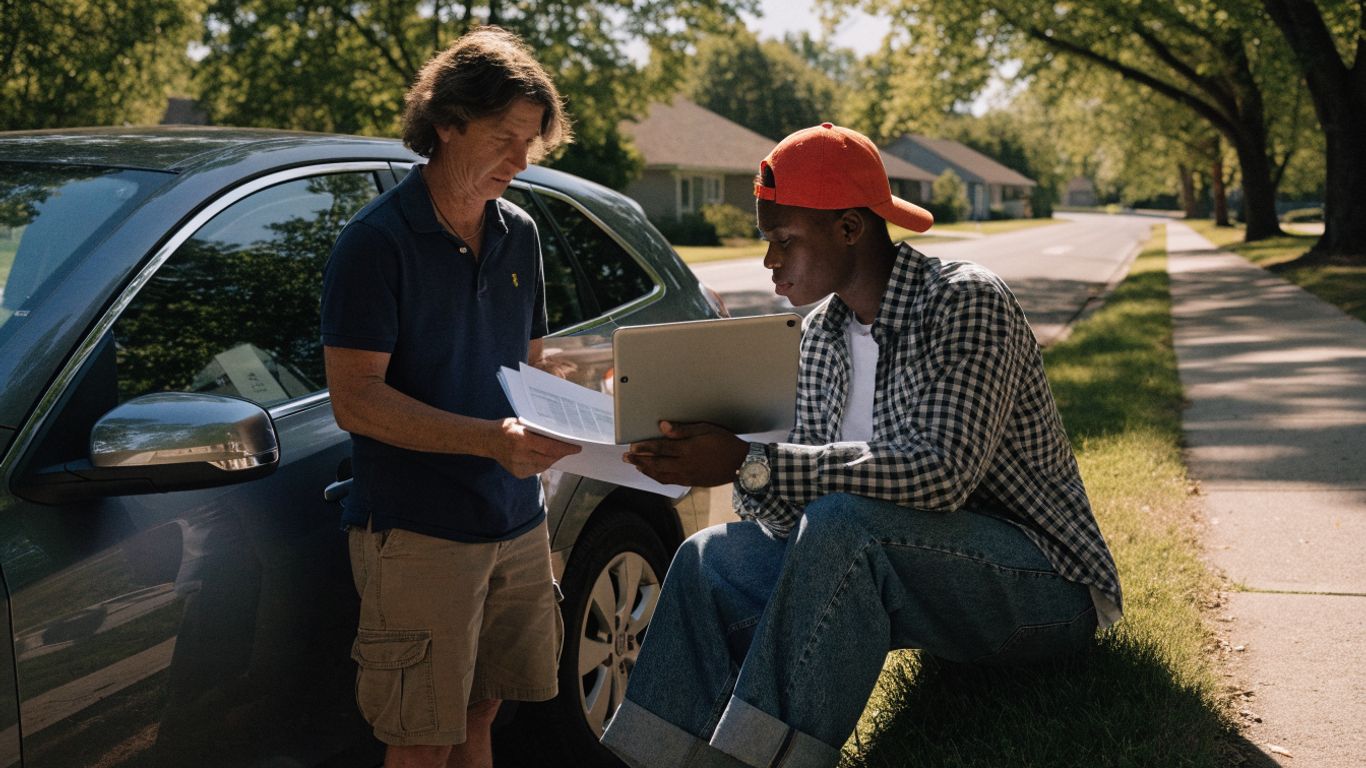 Homebuyer reviewing plans before touring Kingwood homes