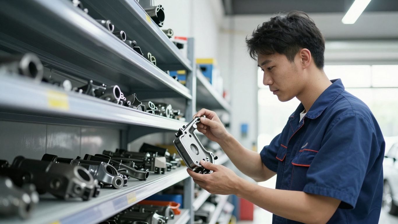 Local workshop specialist with various car parts