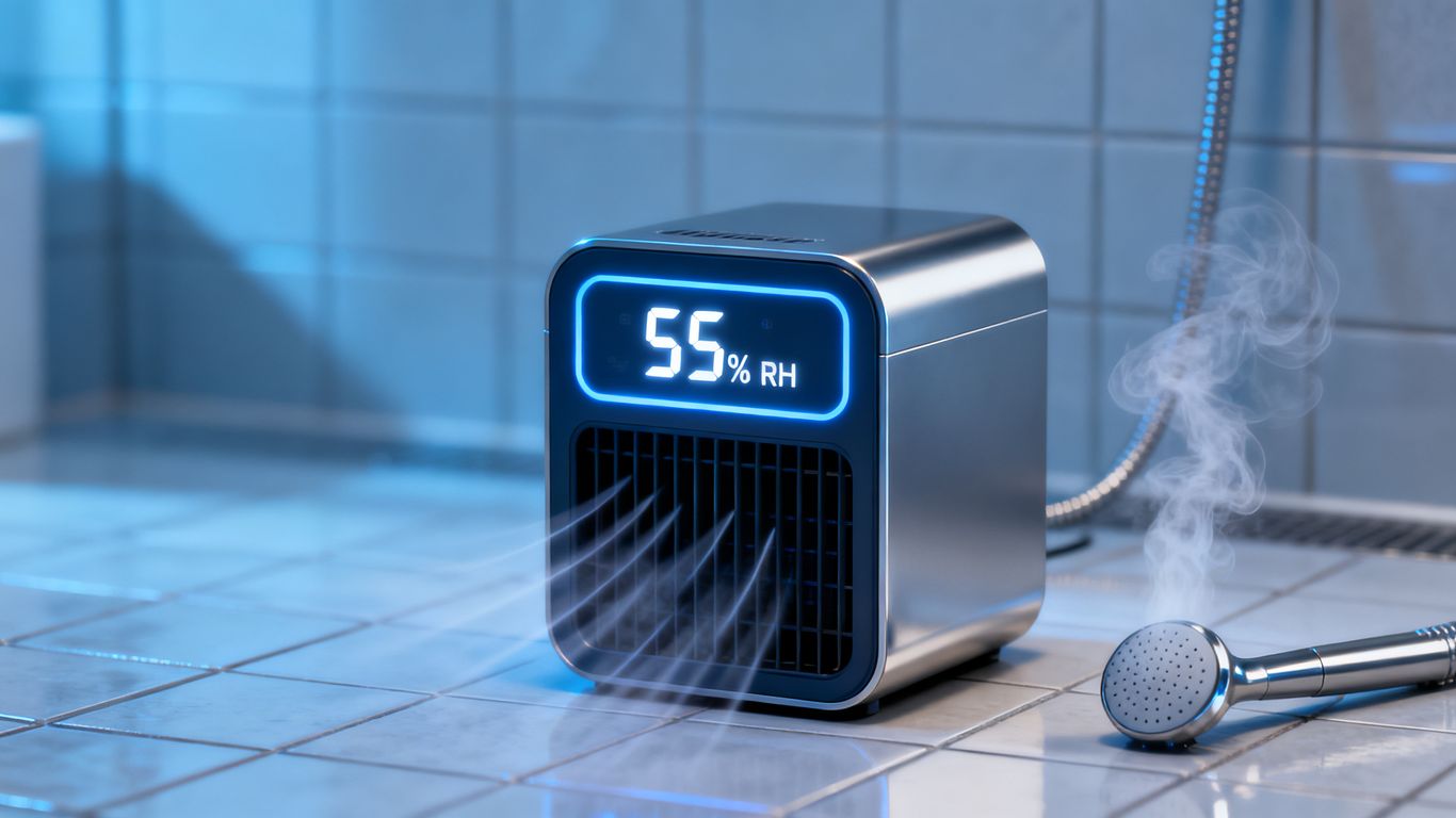 Energy efficient dehumidifier operating in home