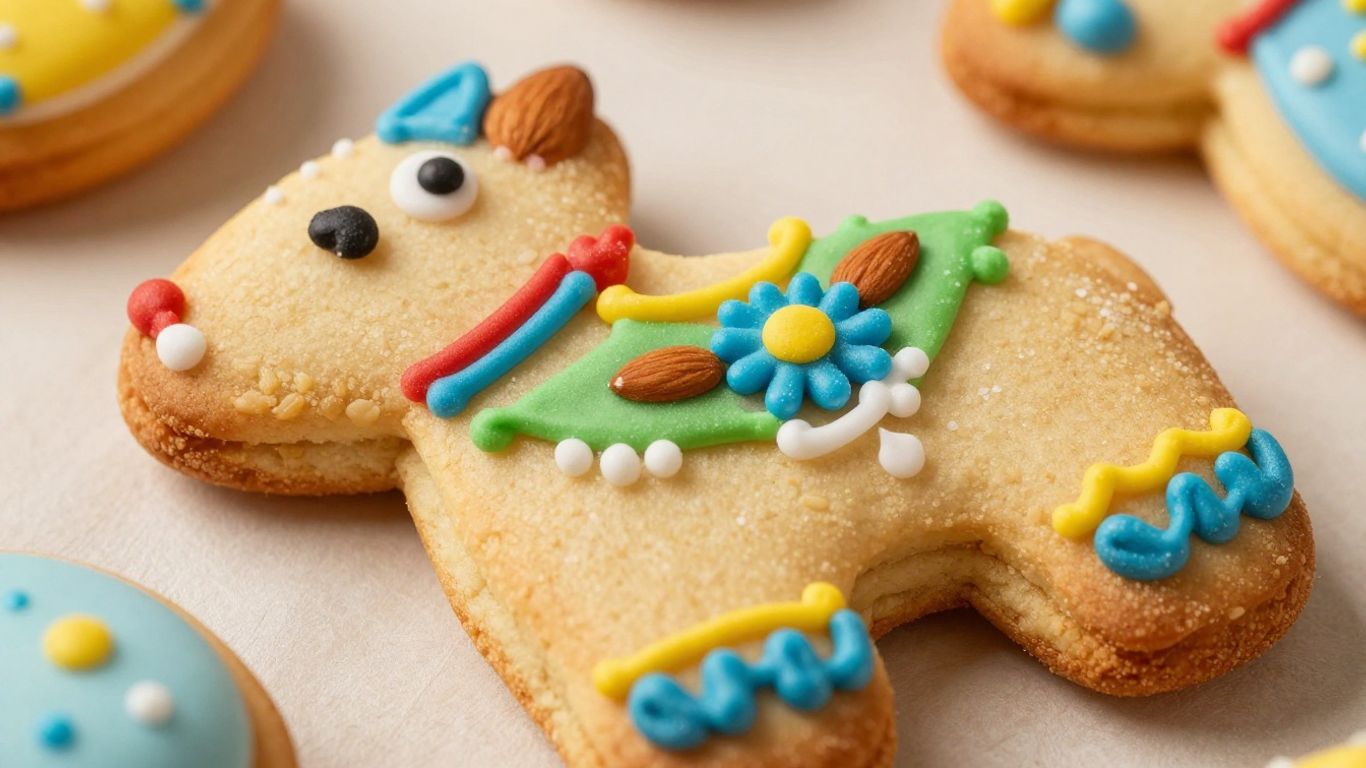 Maltese figolli Easter cookies with colorful icing