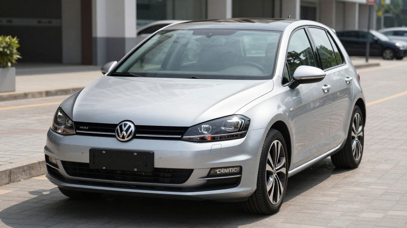 Gebrauchter VW Golf auf einem Parkplatz