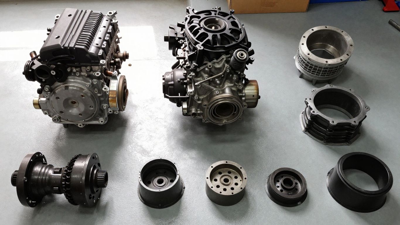 Mitsubishi Triton engine and differential parts for wrecking.