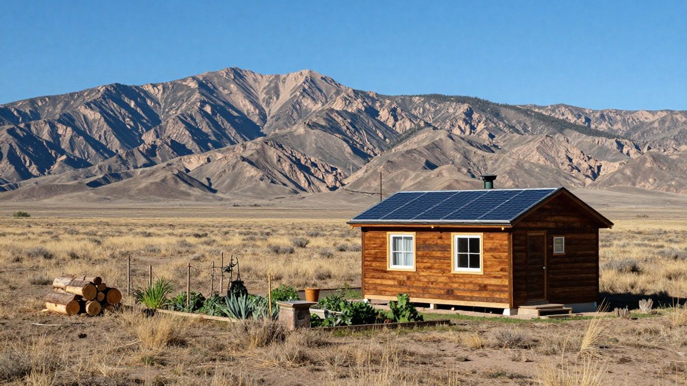 Off-grid cabin in the Utah wilderness