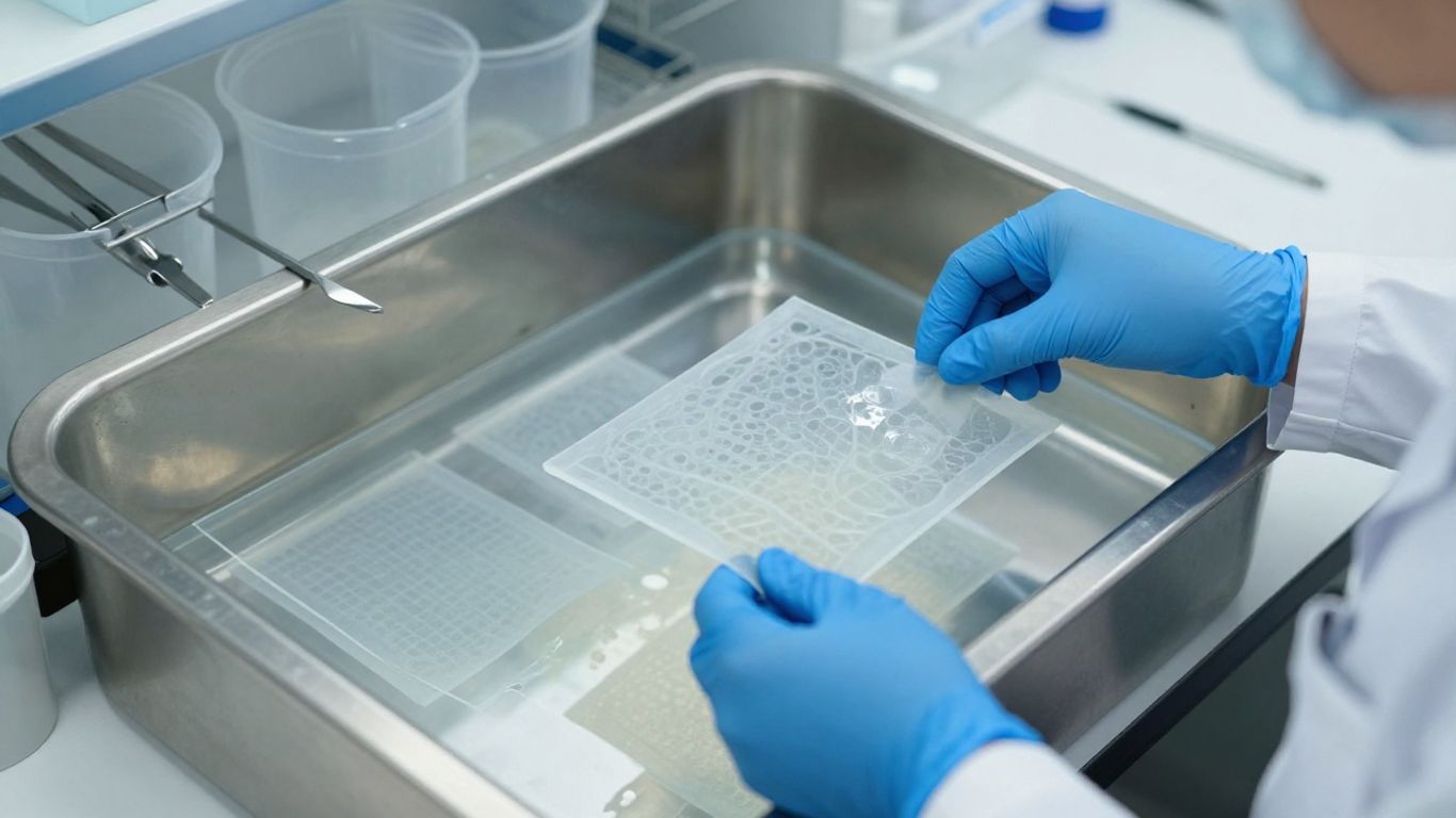 Photographic laboratory preparation of tissue scaffold