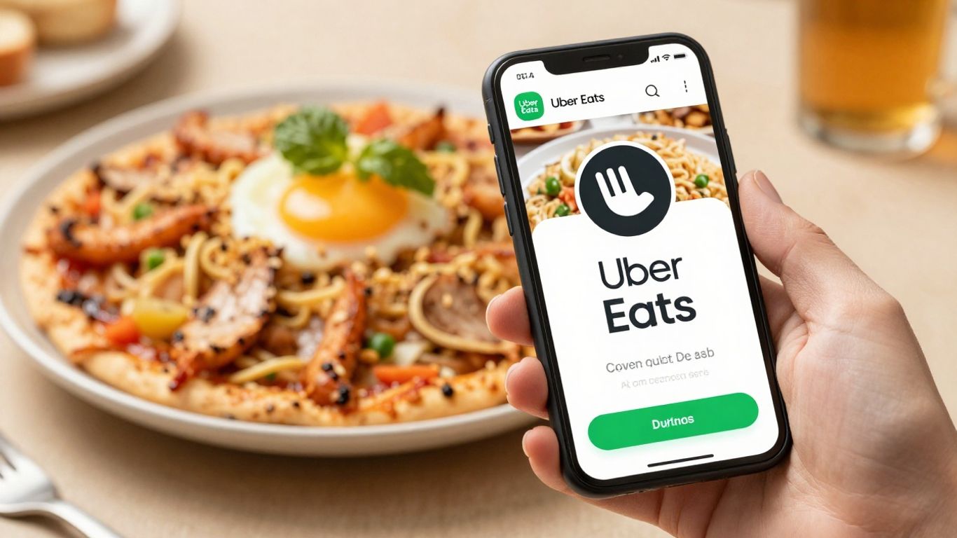 Uber Eats app with food and savings