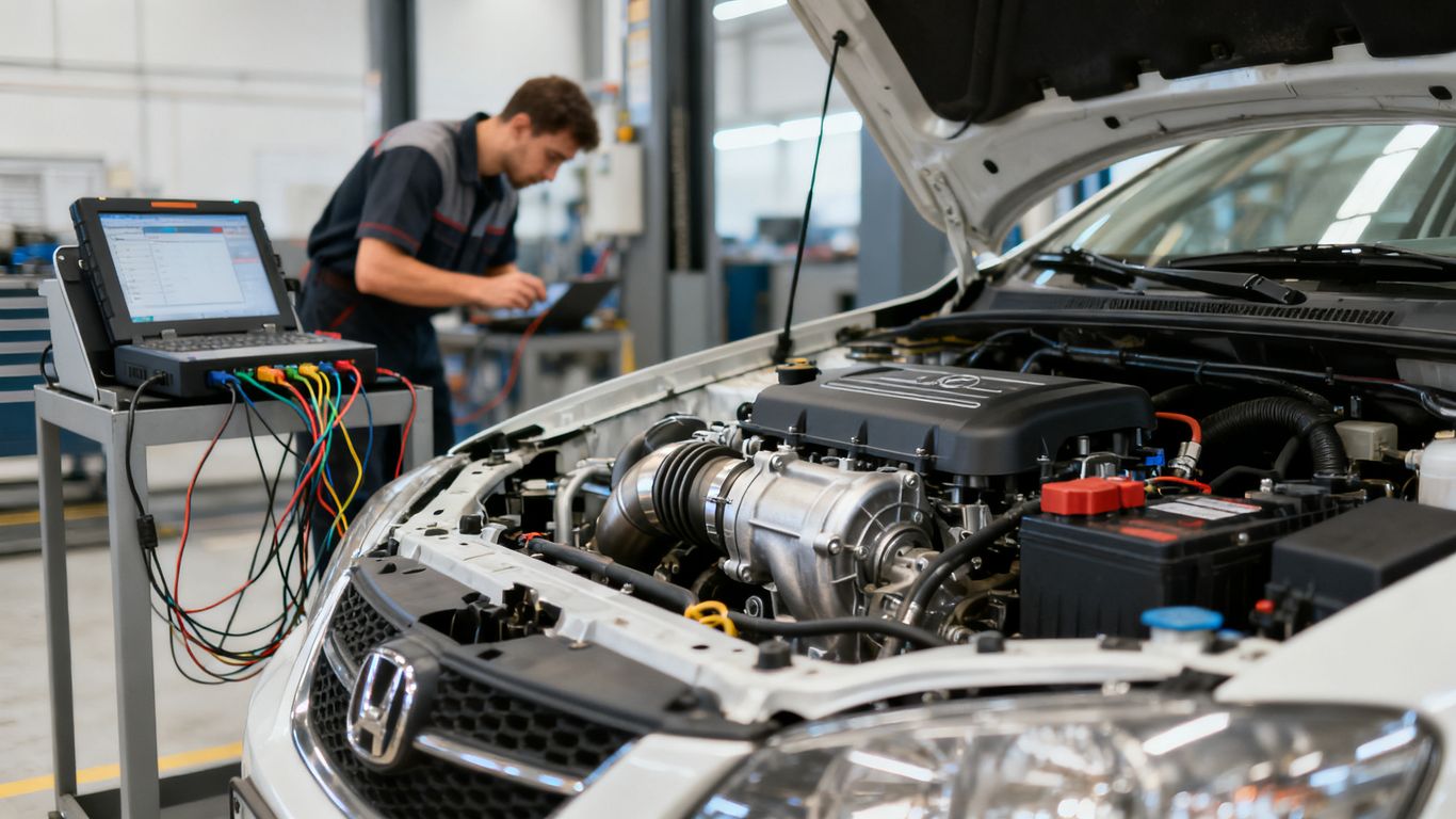 VW 1.5 TSI Motorraum bei der Gebrauchtwagenprüfung