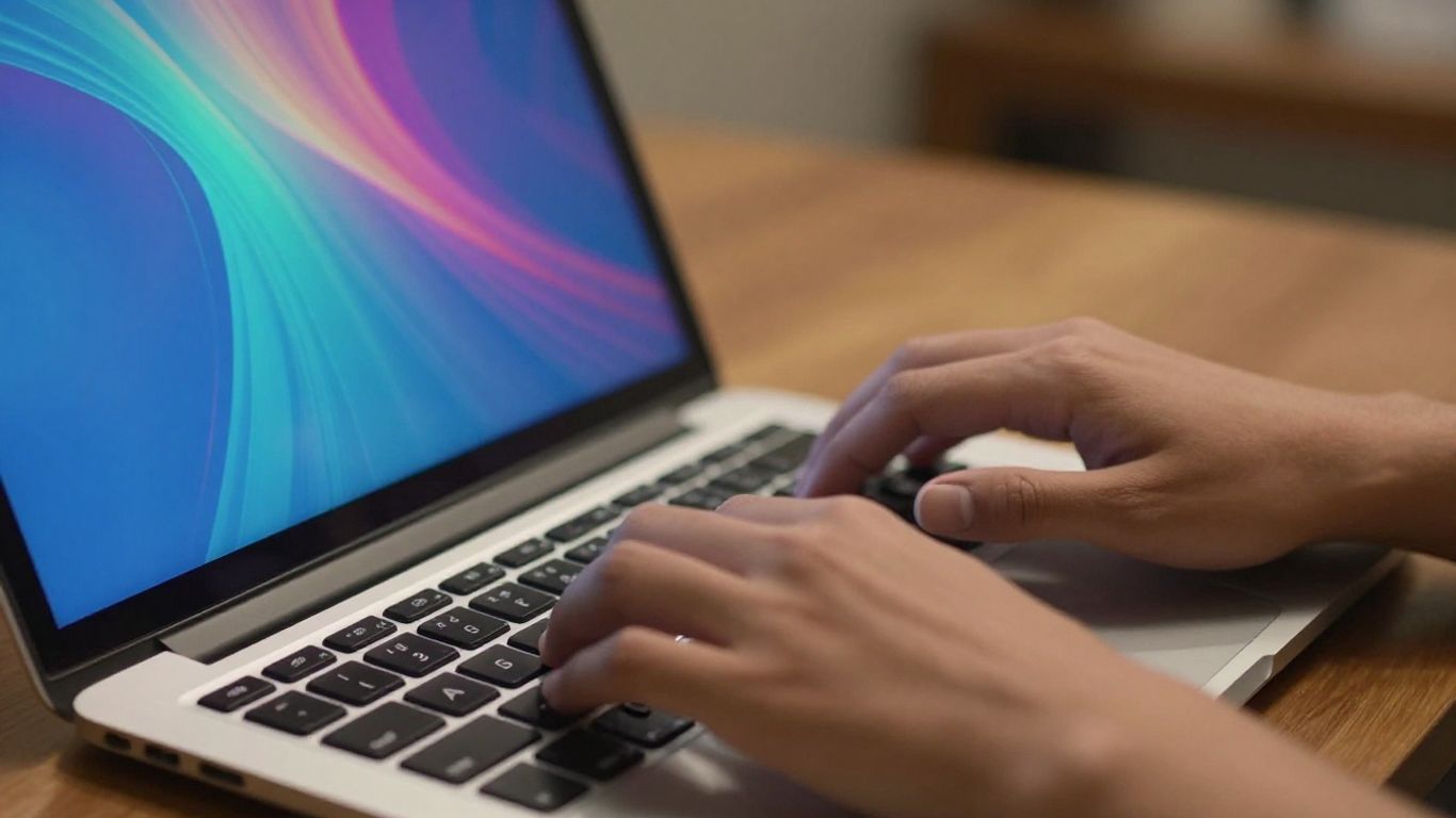 Personne tapant sur un clavier d'ordinateur portable