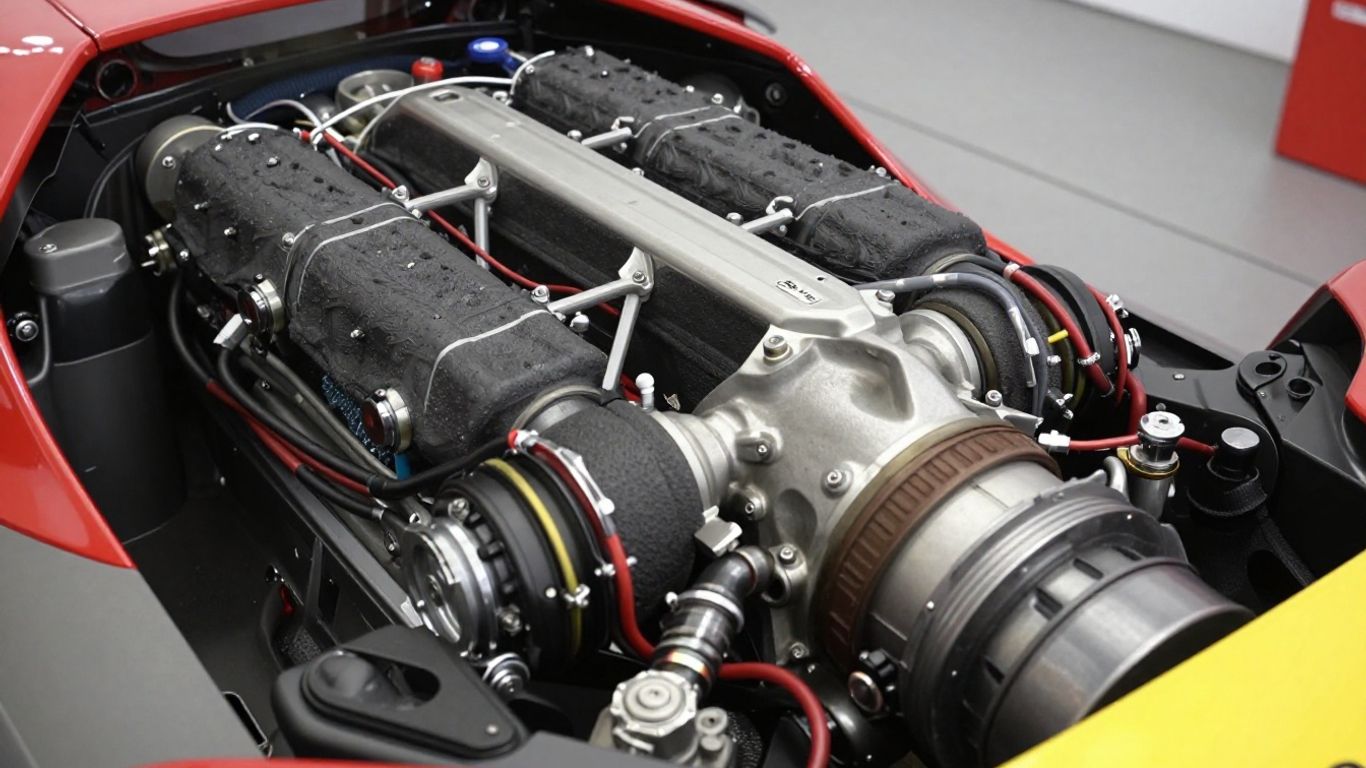Ferrari SF90 engine bay close-up