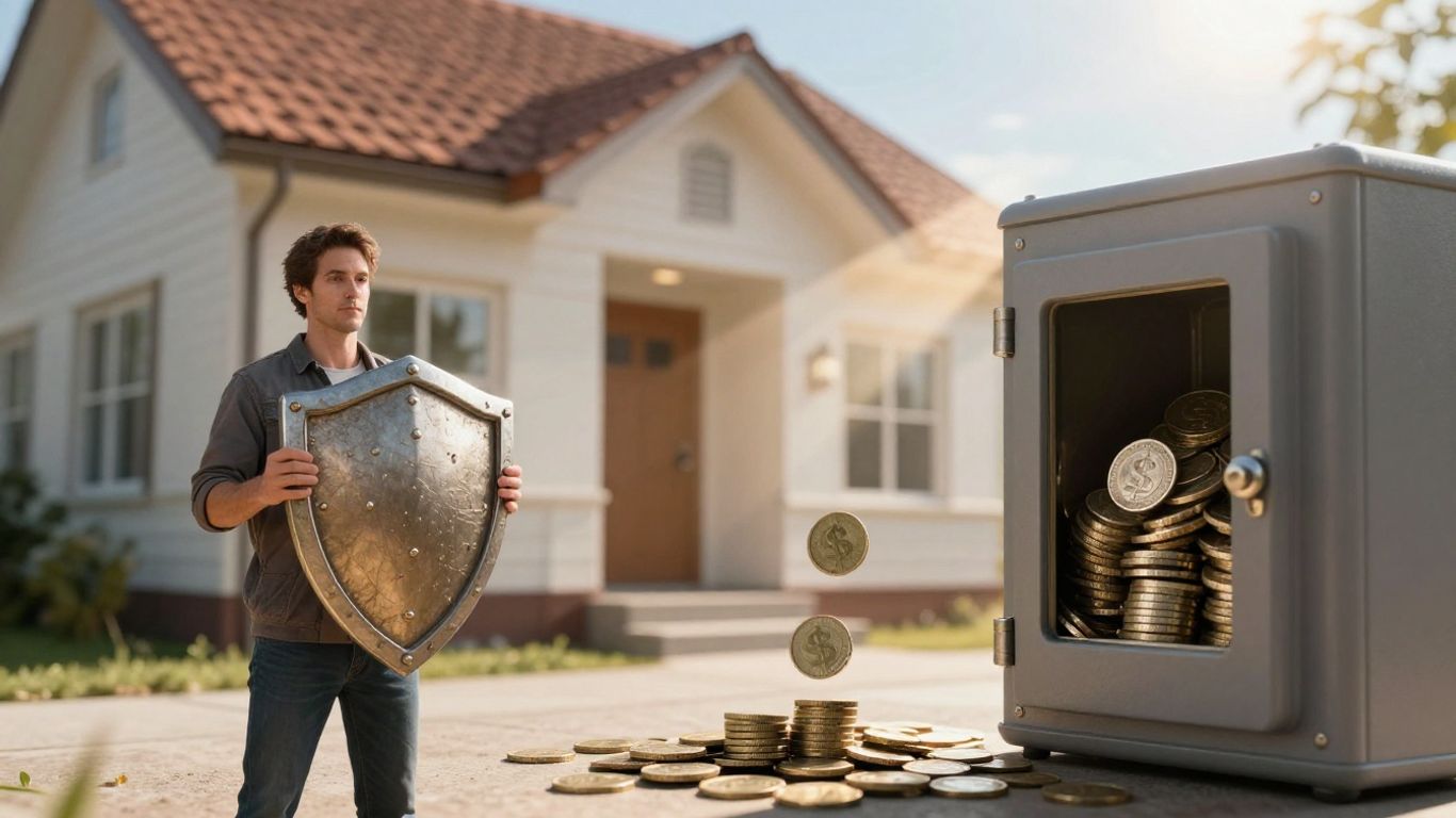 Propietario protegiendo casa de alquiler y flujo de caja.