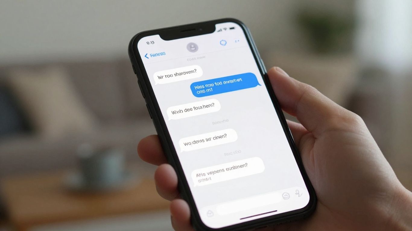 Smartphone mit verdächtiger Nachricht