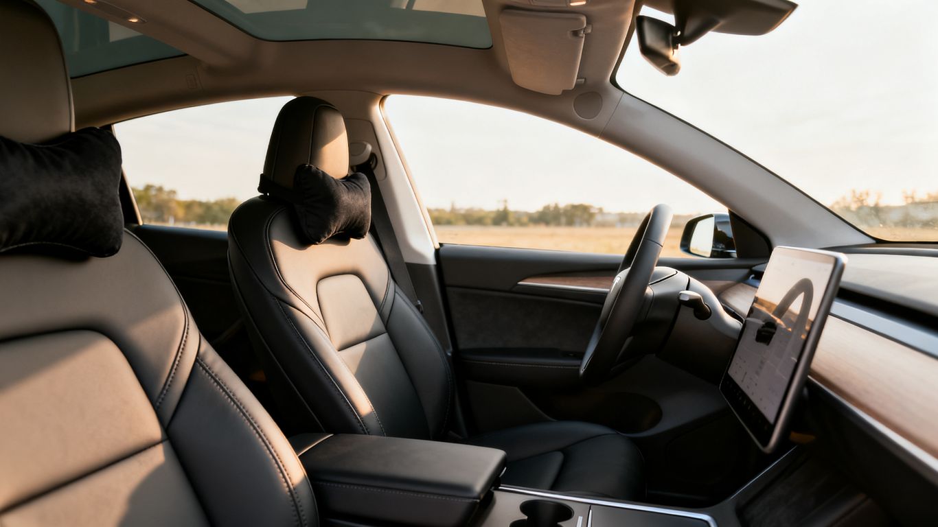 Choosing a Tesla Pillow for a Black Interior: Texture, Shade, and Finish