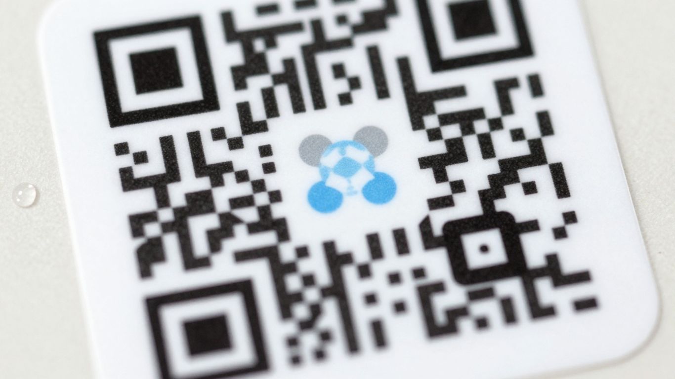 Branded QR code sticker design