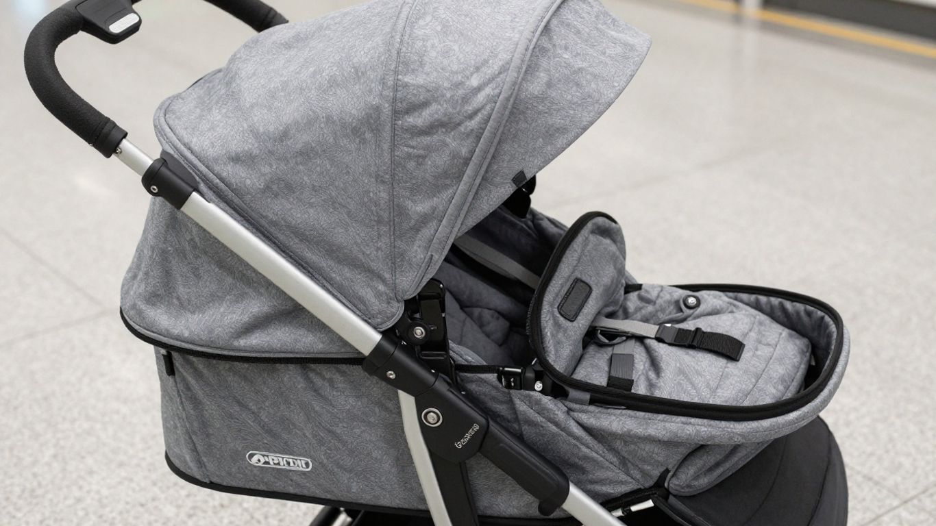 UPPAbaby stroller in travel bag for protection