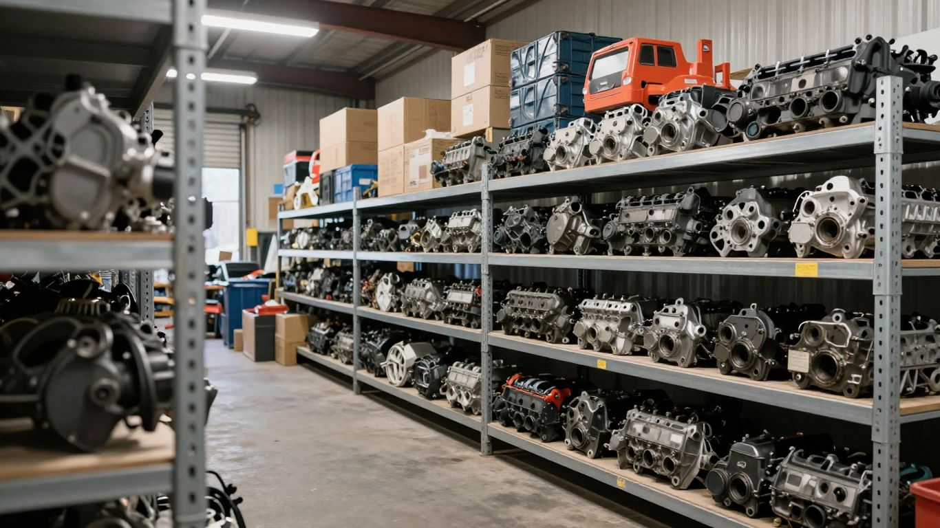 Professional inspection of a salvaged engine block