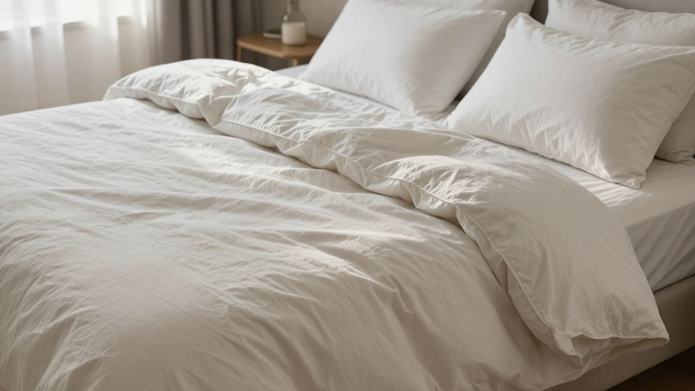 Cozy bedroom with a stylish duvet on the bed.