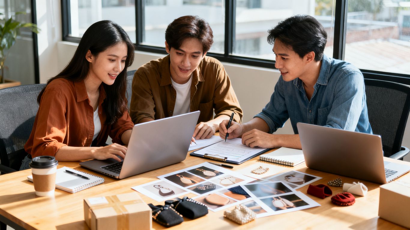 Team reviewing controlled Amazon listing experiment results