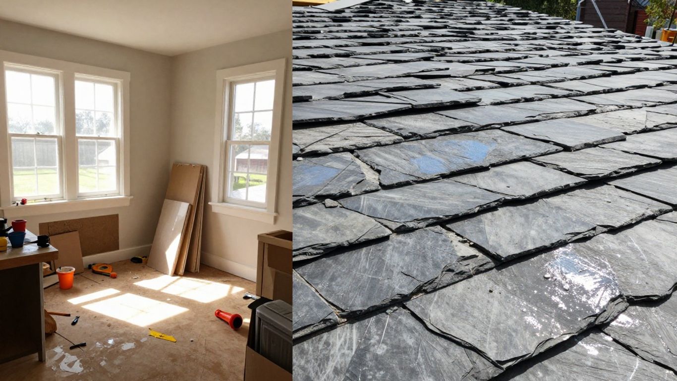 Home renovation and slate roof repair