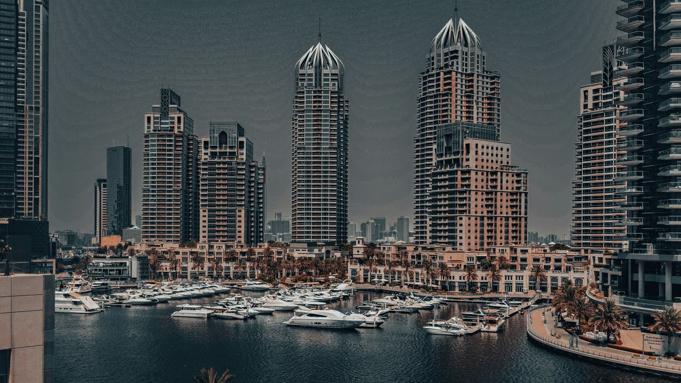 A picture of a city with a lot of tall buildings