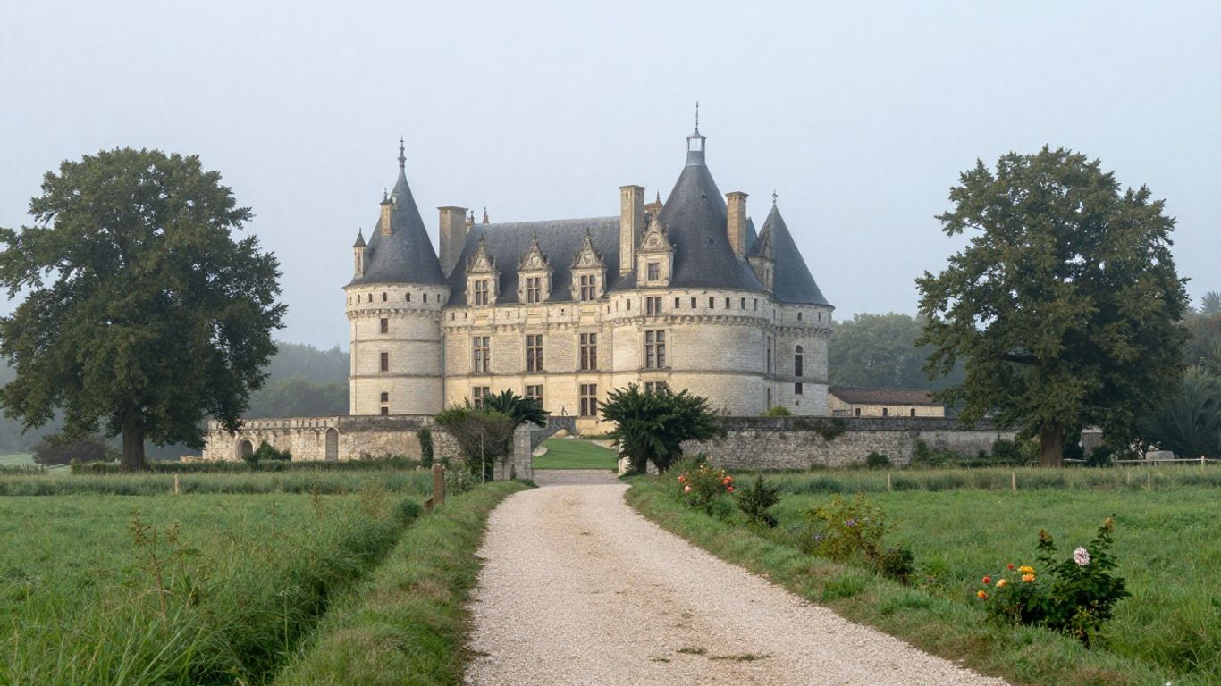 Stone château surrounded by Loire countryside