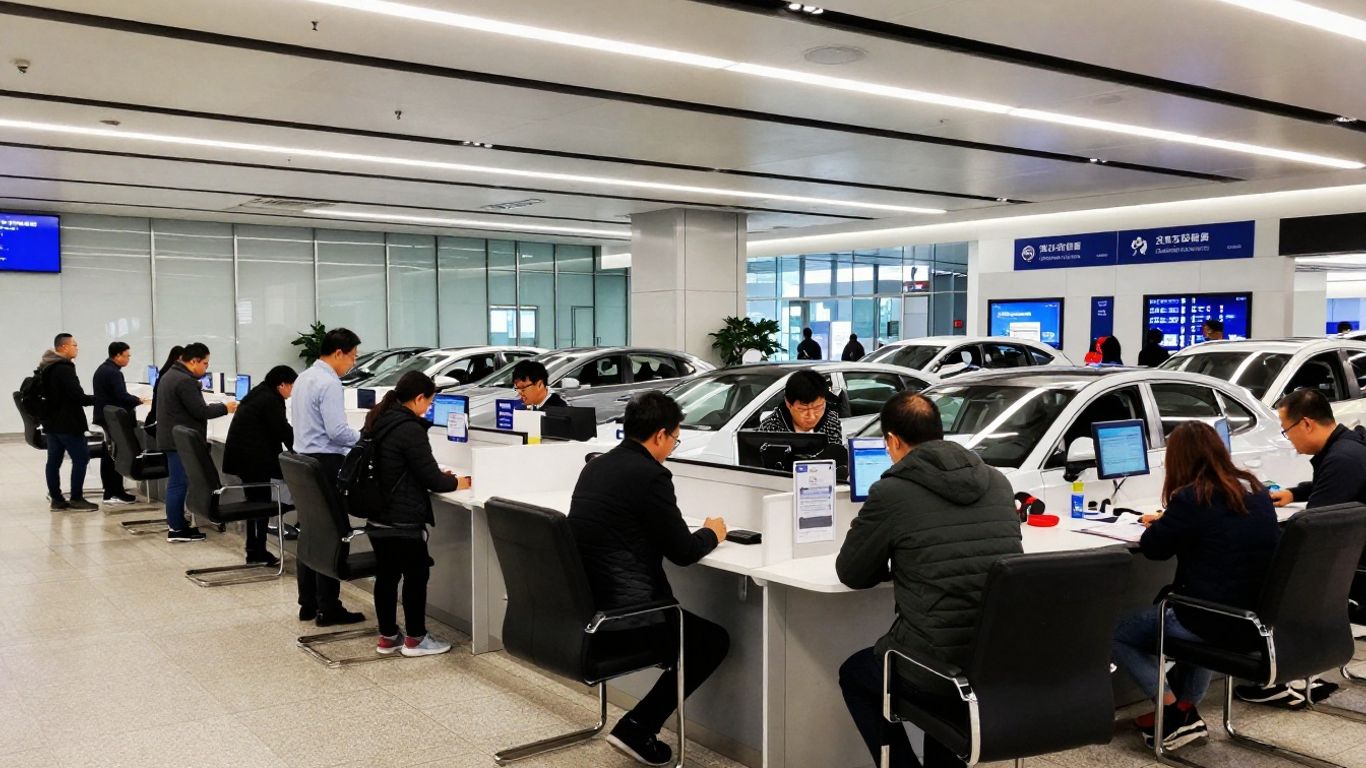 Rental vehicles arriving at local SF agency