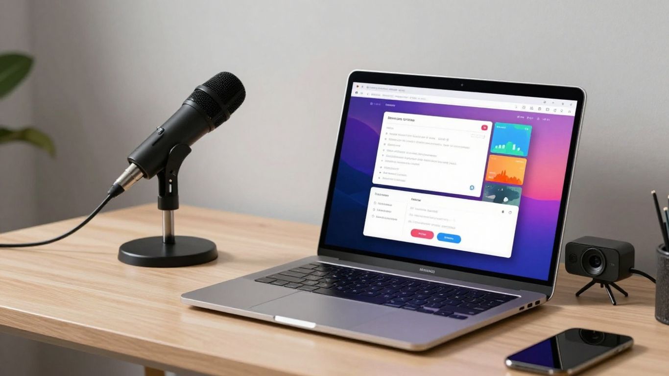 Calipio screen recording software interface on a laptop.
