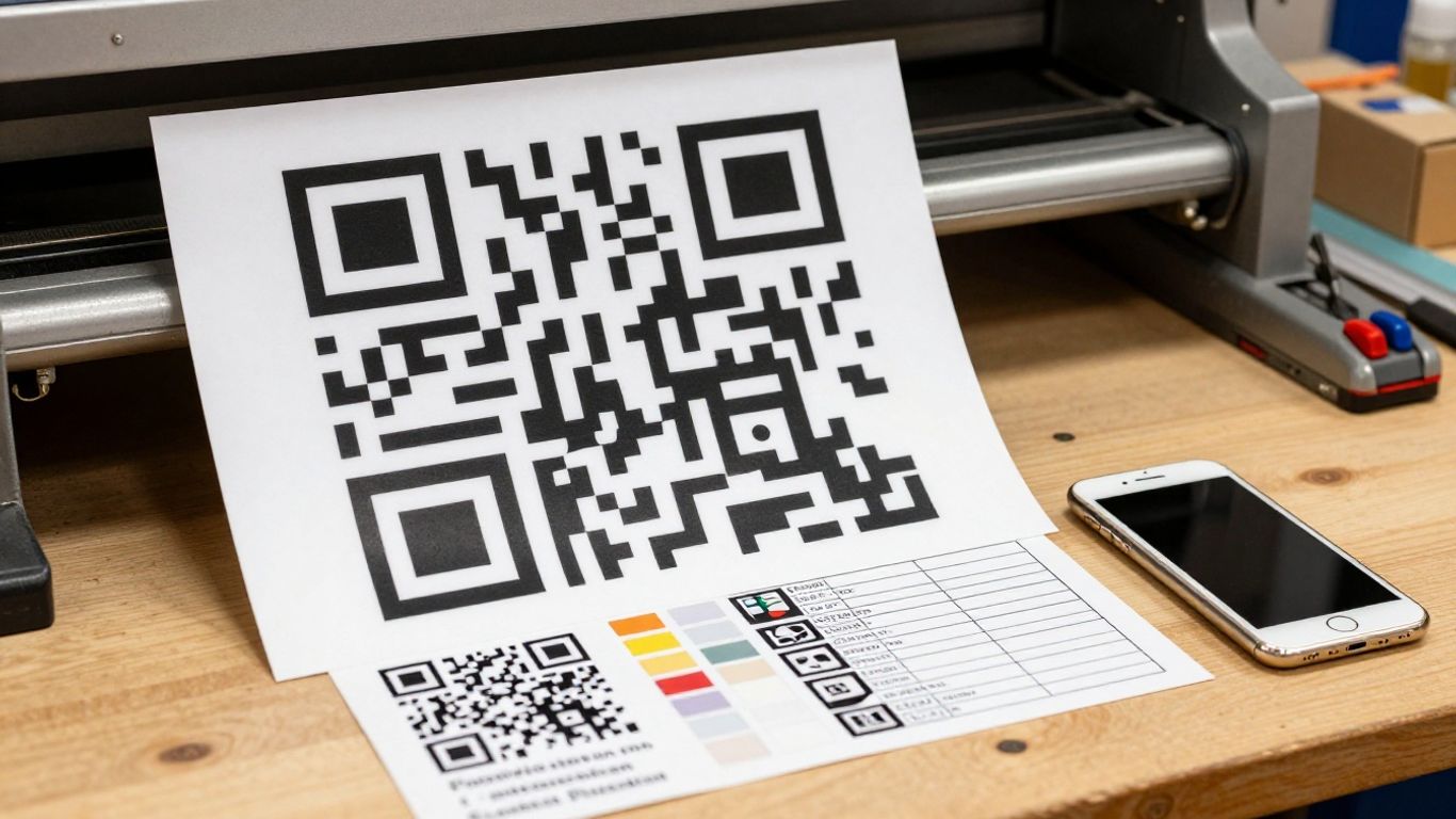 QR code proof beside printed signage