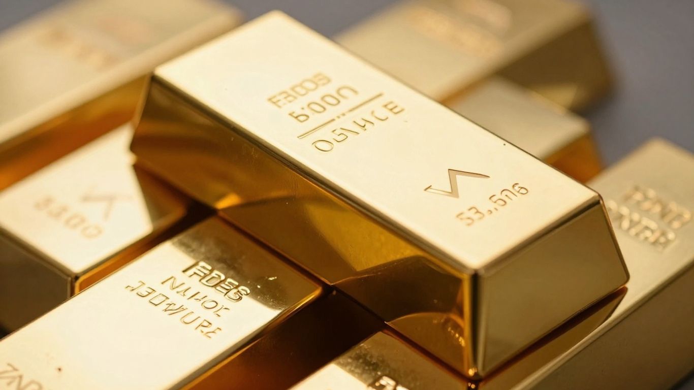 Lingot d'or sur fond abstrait d'inflation