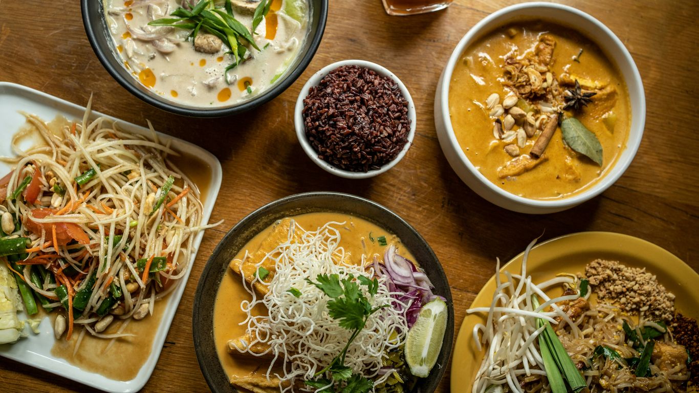Assorted hawker food on display