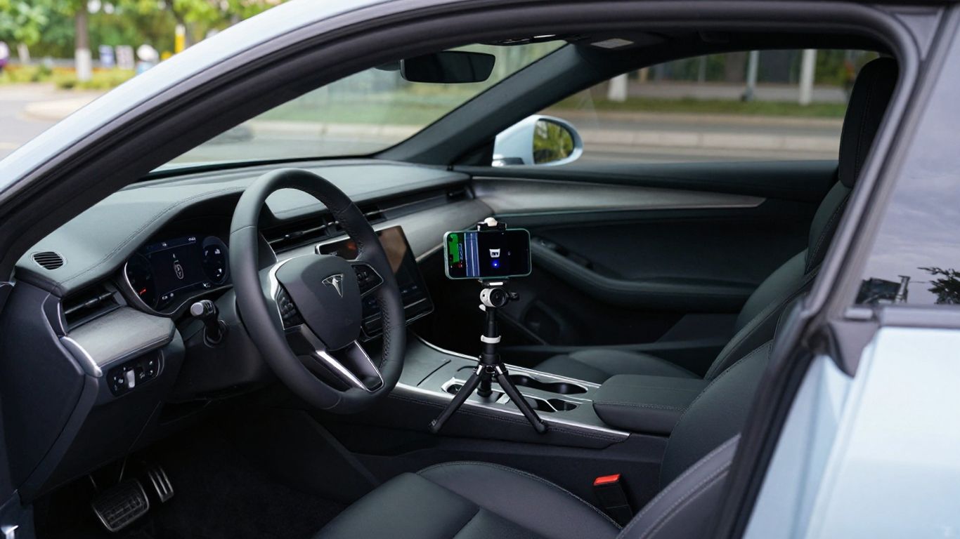 Modernes Auto wird für ein Inserat fotografiert