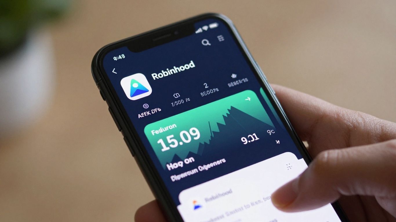 Robinhood app interface on a smartphone screen.