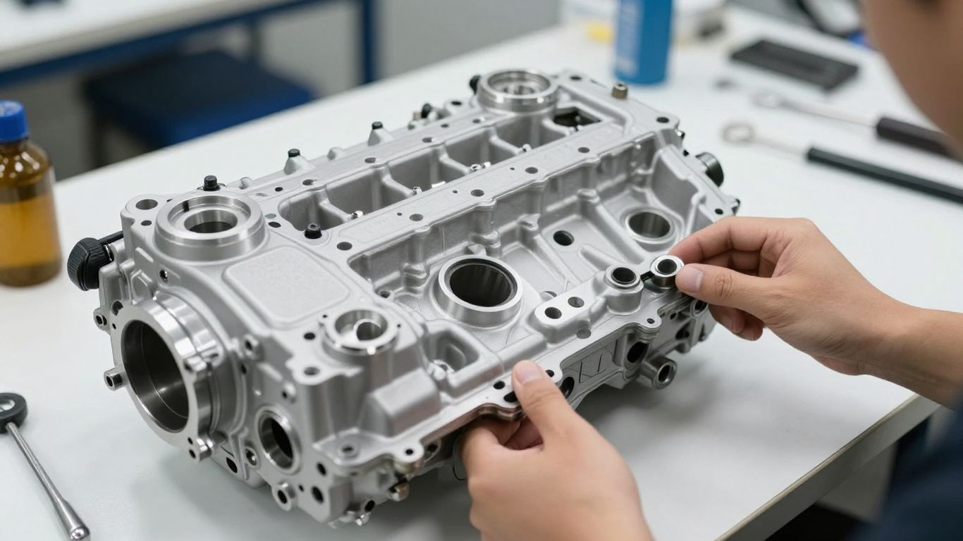 Inspection of used car engine