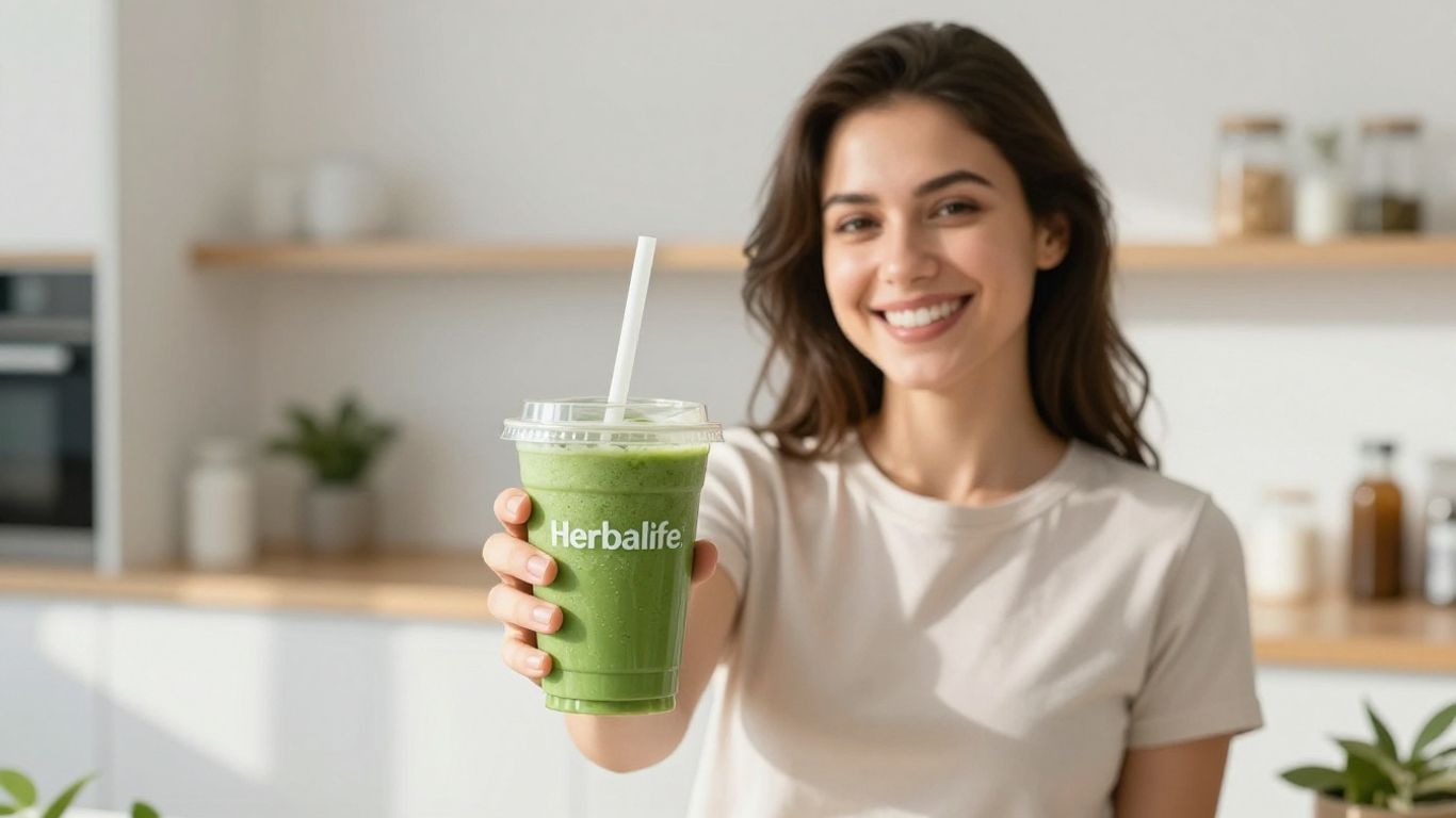 Herbalife dealer with a healthy shake