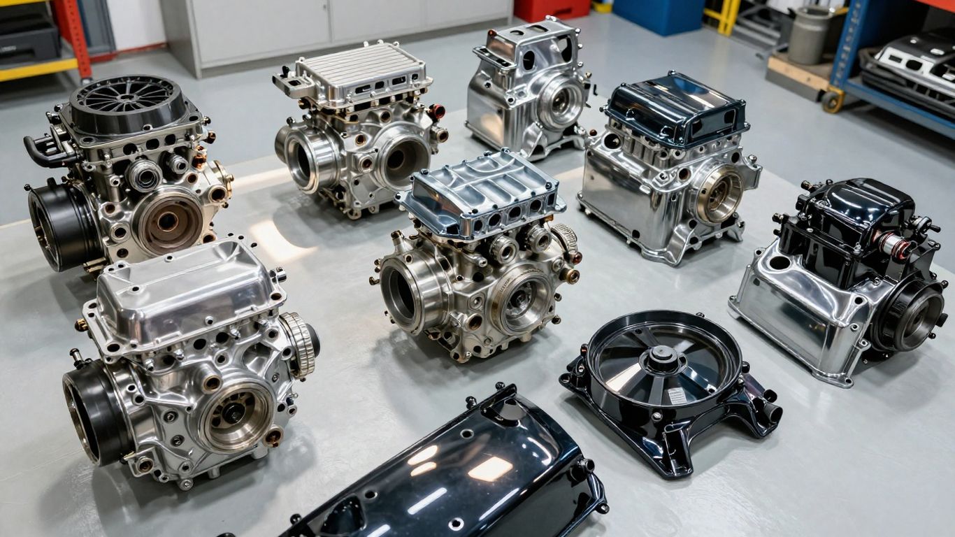 Fiat car parts in a Brisbane workshop.